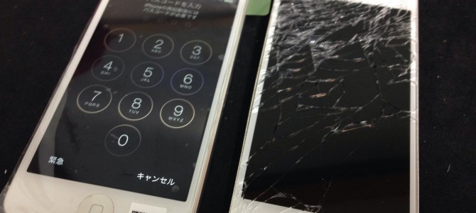 ◆加古川市よりiPhone5 ガラス割れ -2014 12/1-