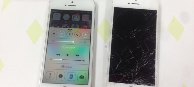 ◆小野市よりiPhone5s ガラス割れ -2015 1/4-