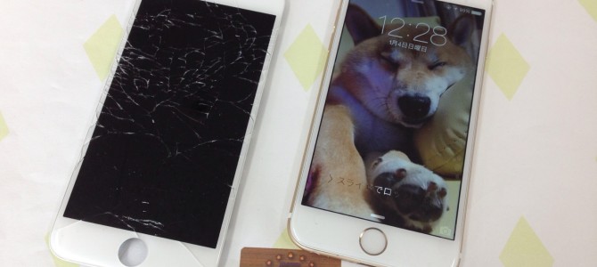 ◆加古川市よりiPhone6 ガラス割れ -2015 1/4-
