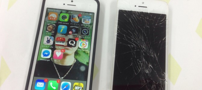 ◆加古川市よりiPhone5 ガラス割れ -2015 3/7-