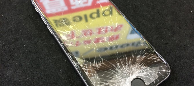 ◆明石市よりiPhone6 ガラス割れ -2015 3/10-