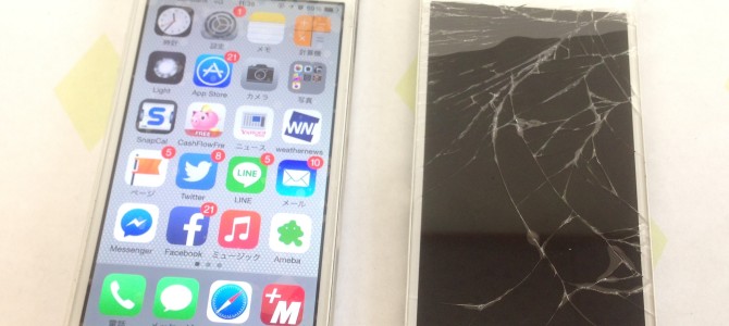 ◆加古川市よりiPhone5 ガラス割れ -2015 4/19-
