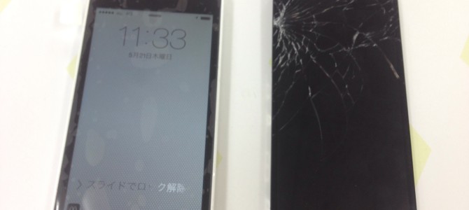◆加古川市よりiPhone5c ガラス割れ -2015 5/21-