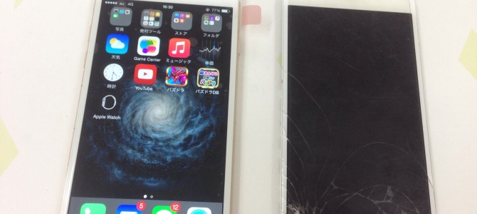 ◆明石市よりiPhone6 ガラス割れ -2015 5/31-