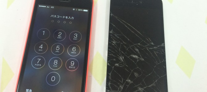◆高砂市よりiPhone5c ガラス割れ -2015 5/16-