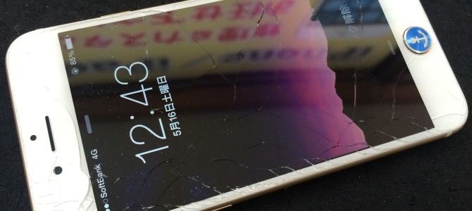 ◆明石市よりiPhone6 ガラス割れ -2015 5/16-