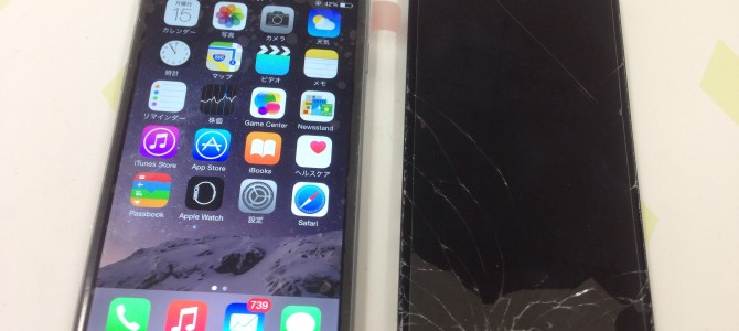 ◆加古川市よりiPhone6 ガラス割れ -2015 6/15-
