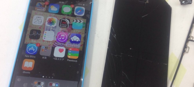 ◆加古川市よりiPhone5c ガラス割れ -2015 7/29-