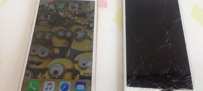 ◆加古川市よりiPhone6 ガラス割れ -2015 7/13-