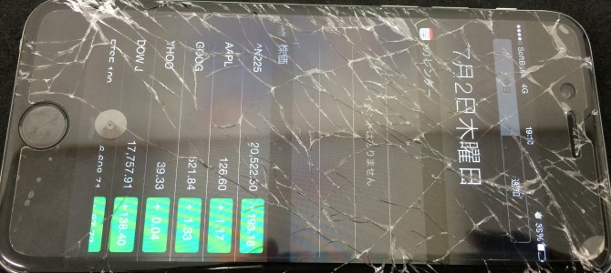 ◆加古川市よりiPhone6 ガラス割れ -2015 7/2-