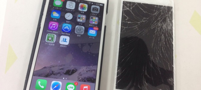 ◆加古川市よりiPhone6 ガラス割れ -2015 8/15-