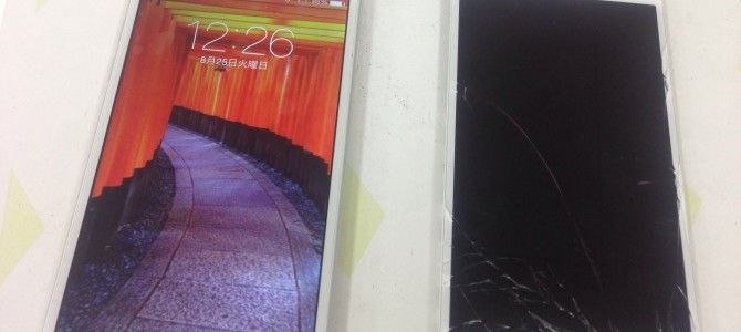 ◆加古川市よりiPhone6 ガラス割れ -2015 8/25-