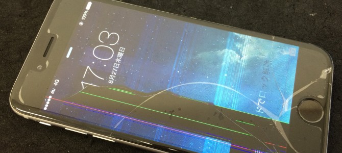 ◆加古川市よりiPhone6 液晶&タッチ不良 -2015 8/27-