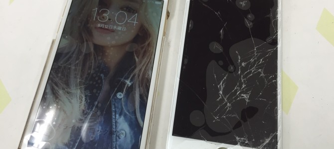 ◆加古川市よりiPhone6 ガラス割れ -2015 8/12-