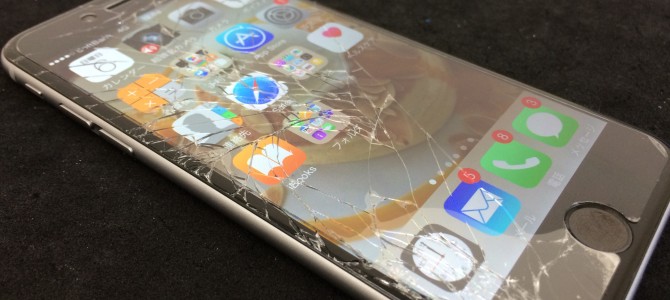 ◆高砂市よりiPhone6 ガラス割れ修理 -2015 9/6-