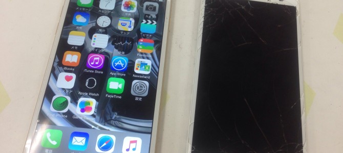 ◆加古川市よりiPhone6 ガラス割れ修理 -2015 9/7-