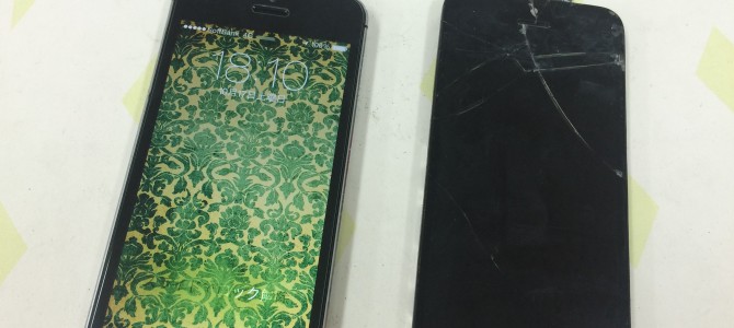 ◆多可郡多可町よりiPhone5s ガラス割れ -2015 10/17-