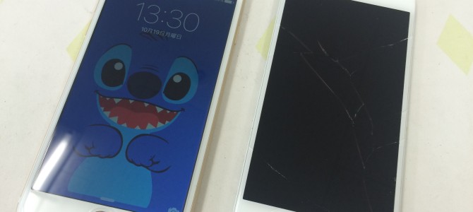 ◆高砂市よりiPhone6 ガラス割れ修理 -2015 10/19-