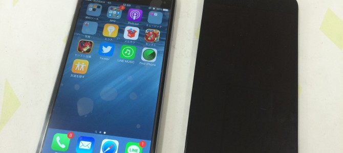 ◆東大阪市よりiPhone6 ガラス割れ＆液晶不良 -2015 11/5-