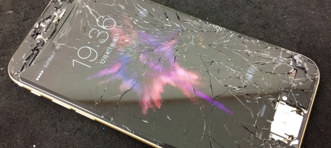 ◆加古川市よりiPhone6 ガラス割れ&ホームボタン修理 -2015 12/4-
