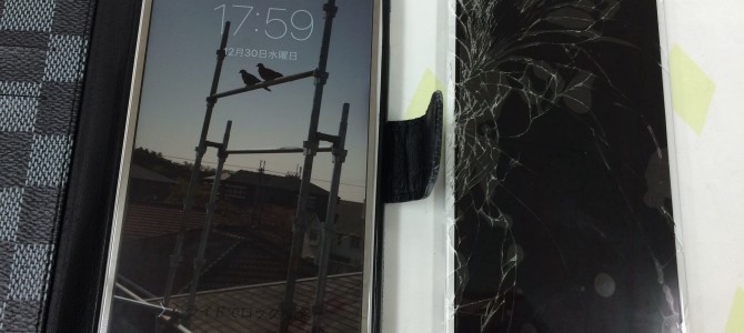 ◆明石市よりiPhone6 plus ガラス割れ -2015 12/30-