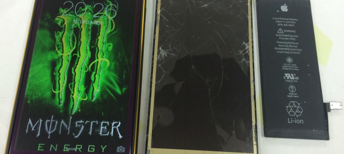 ◆加古川市よりiPhone6 画面割れ＆バッテリー交換 -2016 1/28-