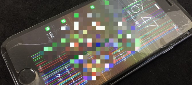 ◆加古川市よりiPhone6 画面割れ＆液晶不良 -2016 1/11-