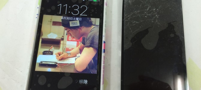 ◆加古川市よりiPhone5c 画面割れ修理 -2016 4/30-