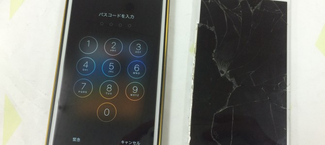 ◆加古川市よりiPhone6 ガラス割れ＆液晶タッチ操作不良 -2016 4/3-