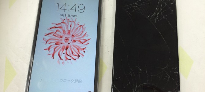 ◆加古川市よりiPhone6 ガラス割れ -2016 5/31-