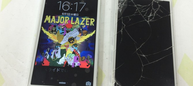 ◆加古川市よりiPhone5s ガラス割れ -2016 6/1-