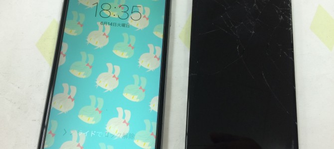 ◆加古川市よりiPhone6 ガラス割れ＆液晶不良 -2016 6/14-