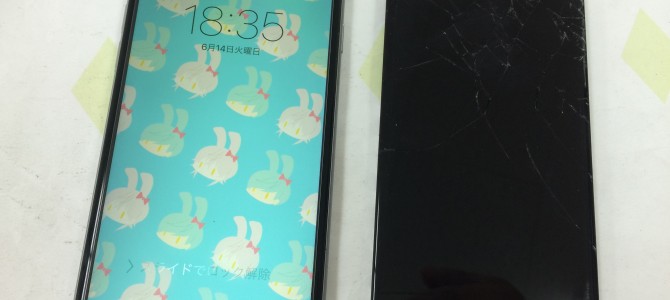 ◆加古川市よりiPhone6 ガラス割れ＆液晶不良 -2016 6/14-