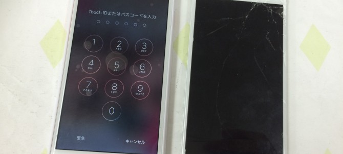 ◆高砂市よりiPhone6s 画面割れ＆液晶不良 -2016 6/18-