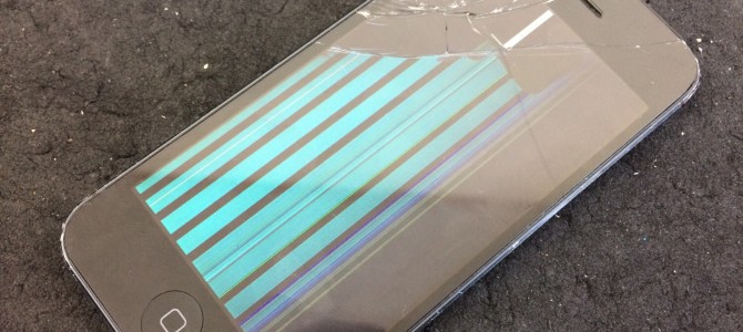 ◆高砂市よりiPhone5 ガラス割れ＆液晶不良修理 -2016 7/5-