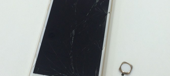 ◆神戸市垂水区よりiPhone6 ガラス割れ、ホームボタン、バッテリー修理 -2016 8/31-