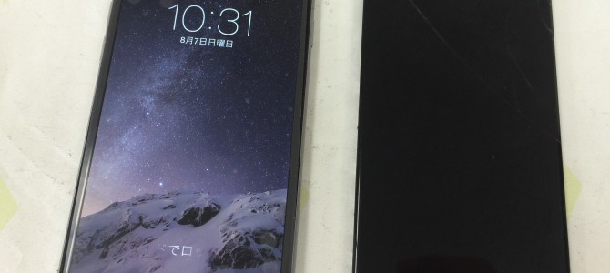 ◆加古川市よりiPhone6 ガラス割れ、液晶不良 -2016 8/7-
