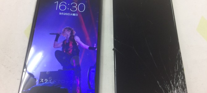 ◆加古川市よりiPhone6 ガラス割れ -2016 9/20- ◆加古川市よりiPhone6 ガラス割れ -2016 9/20-