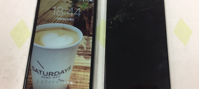 ◆小野市よりiPhone6 ガラス割れ＆液晶不良 -2016 9/28-