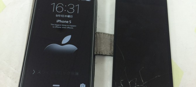 ◆加古川市よりiPhone SE ガラス割れ修理 -2016 9/1-