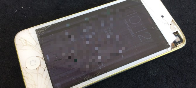 ◆加古川市よりiPod touch5世代 ガラス割れ＆液晶不良 -2016 11/11-