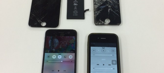 ◆小野市よりiPhone4、iPhone6 画面破損＆バッテリー交換 -2017 2/5-