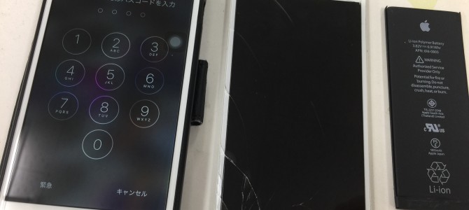 ◆高砂市よりiPhone6 バッテリー交換＆画面割れ修理 -2017 3/10-