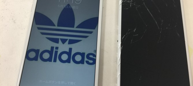 ◆加古川市よりiPhone6 ガラス割れ -2017 5/1-