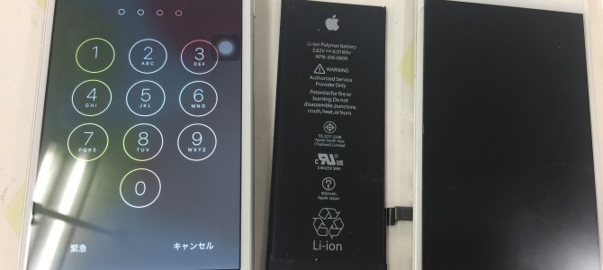◆加古川市よりiPhone6 液晶不良＆バッテリー交換 -2017 6/8-