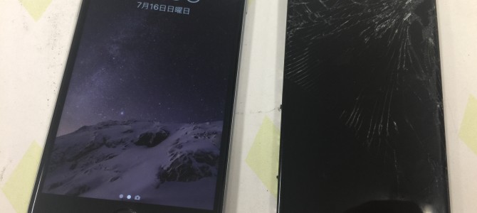 ◆加古川市よりiPhone6 ガラス割れ、液晶不良 -2017 7/16-