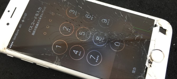◆加古川市よりiPhone6s ガラス割れ、液晶不良 -2017 8/5-