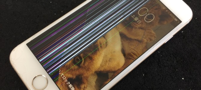 ◆加古川市よりiPhone6s ガラス割れ、液晶不良 -2017 8/5-