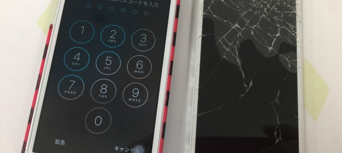 ◆加古川市よりiPhone SE ガラス割れ -2017 8/5-