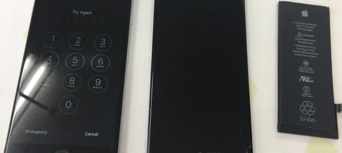 ◆高砂市よりiPhone6 画面割れ、バッテリー交換 -2017 8/22-